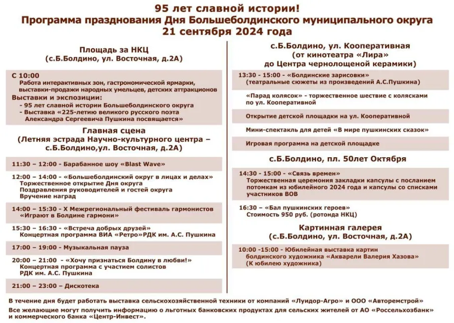 День Большоболдинского муниципального округа