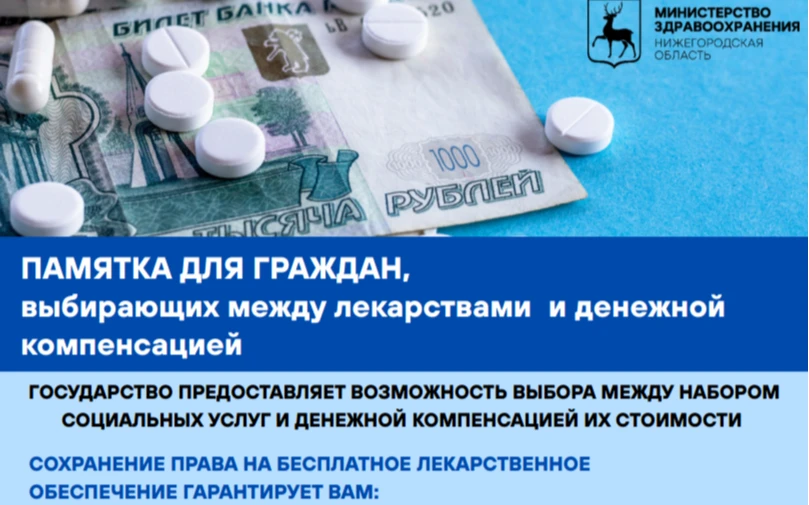 ПАМЯТКА ДЛЯ ГРАЖДАН, выбирающих между лекарствами и денежной компенсацией